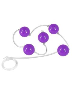 Colar Tailandes 5 bolinhas de 1,5 cm "P" Lilas