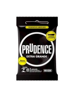 Preservativo Prudence Extra Grande com 3 unidades